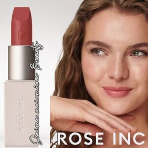 Rose Inc Muted Coral Satin Lipstick Refillable - Poetic